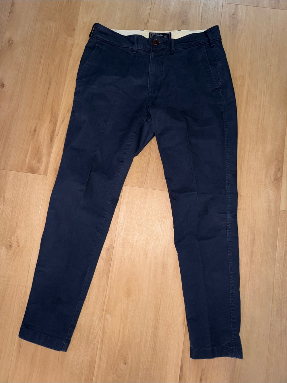 Abercrombie & Fitch Navy Blue Chinos